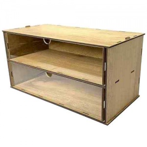 Double Draw Storage Rack Stackable Storage Kit - Double - 2 Drawers